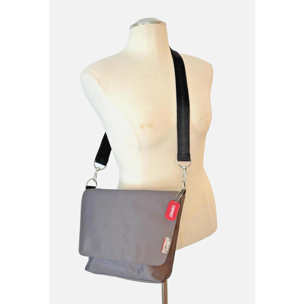 Esprit Convertible Adjustable Crossbody Sling Messenger Bag Gray Nylon EUC